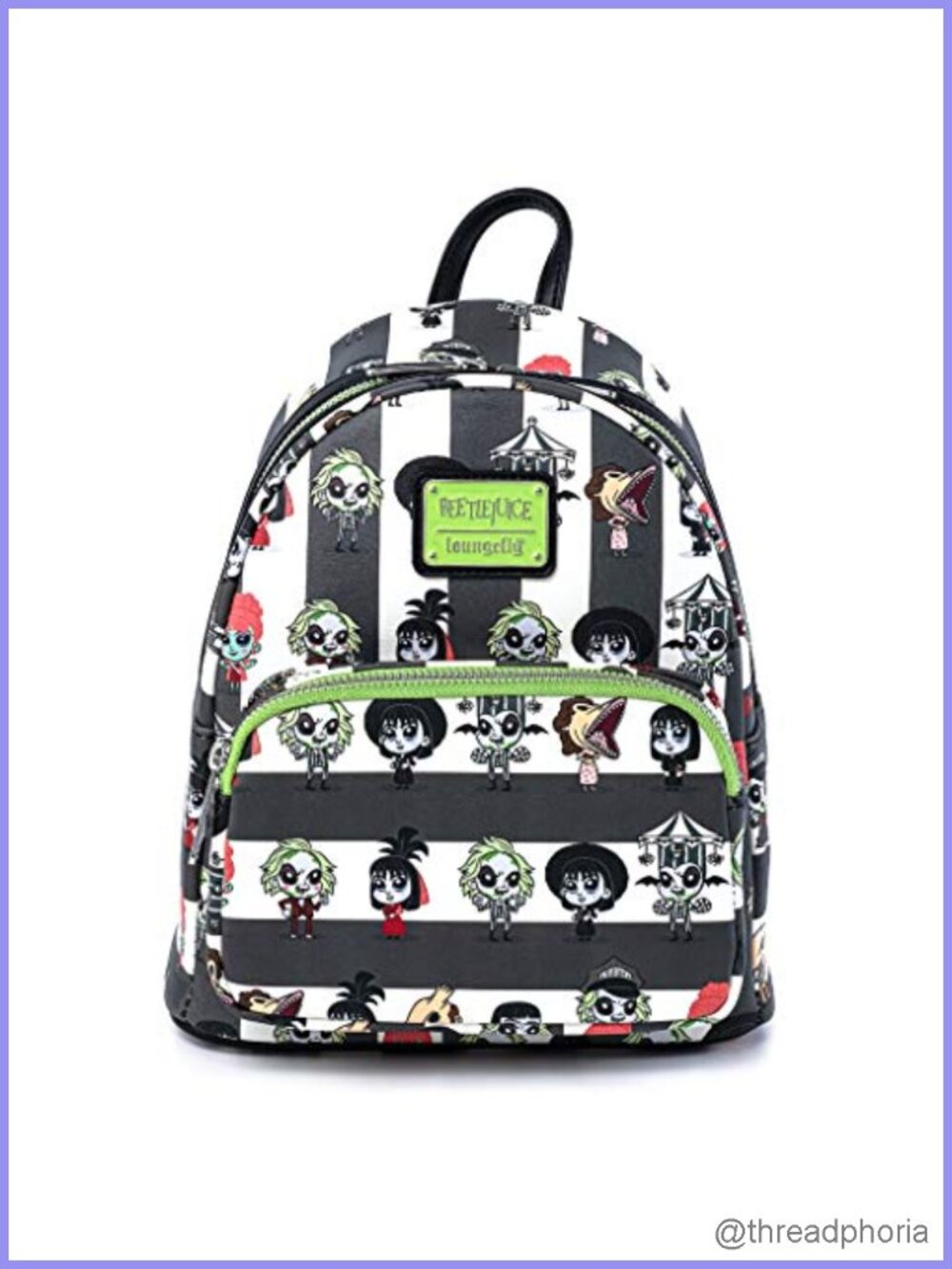 Officially Licensed Beetlejuice Faux Leather Shoulder Bag Double Strap Purse